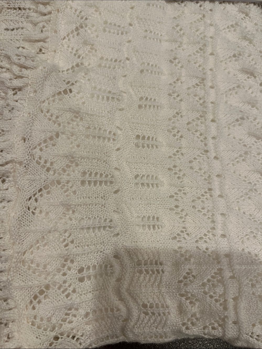 RACHEL ZOE Women's Cream Crochet Peplum Tank Shirt and Skirt - Picture 5 of 5
